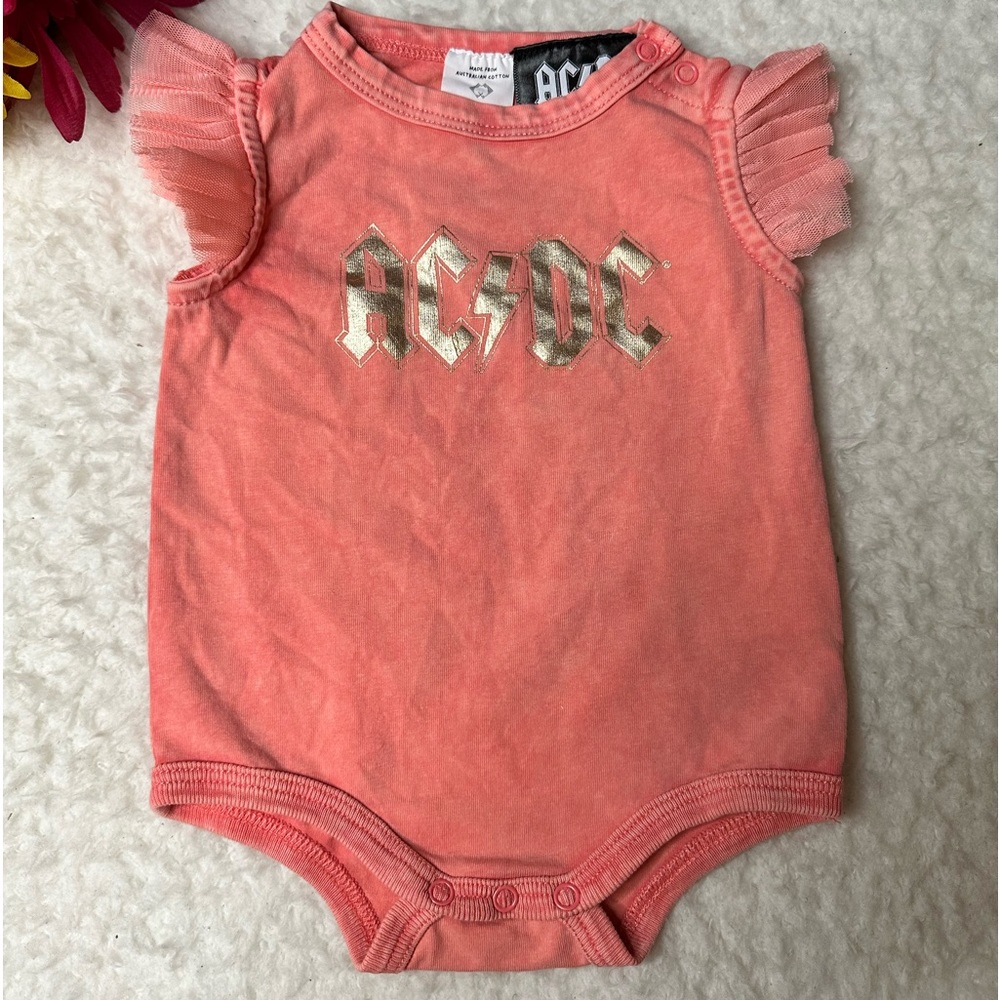 Rock Group, AC⚡️DC Girls 0-3M Onesie